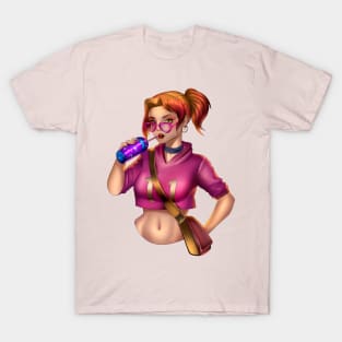 Girl Drinking soda T-Shirt